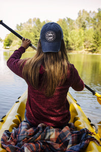 Stone-Washed Dad Cap in Denim Blue