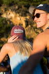 Stone-Washed Dad Cap in Maroon
