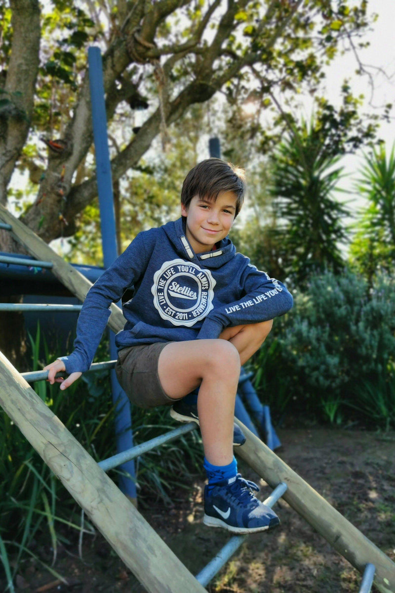 Kids Unisex Hoodie in Indigo - Stellies Authentic Clothing