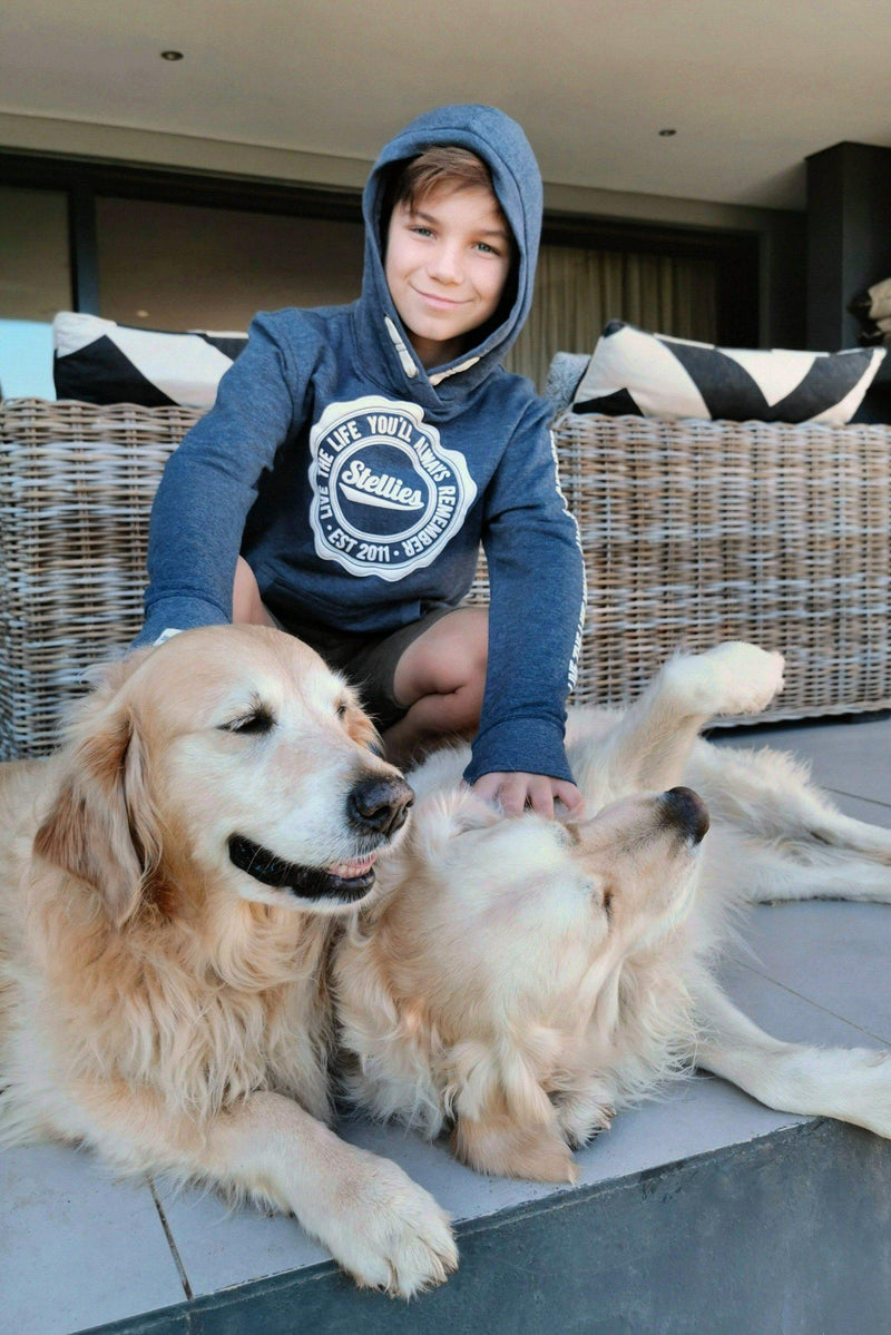 Kids Unisex Hoodie in Indigo - Stellies Authentic Clothing