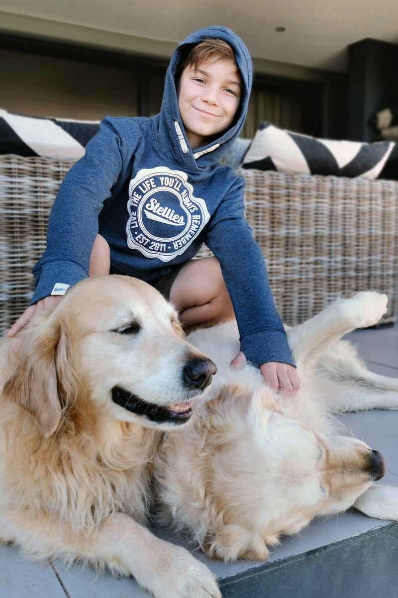 Kids Unisex Hoodie in Indigo - Stellies Authentic Clothing