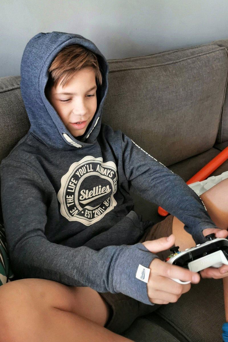 Kids Unisex Hoodie in Indigo - Stellies Authentic Clothing