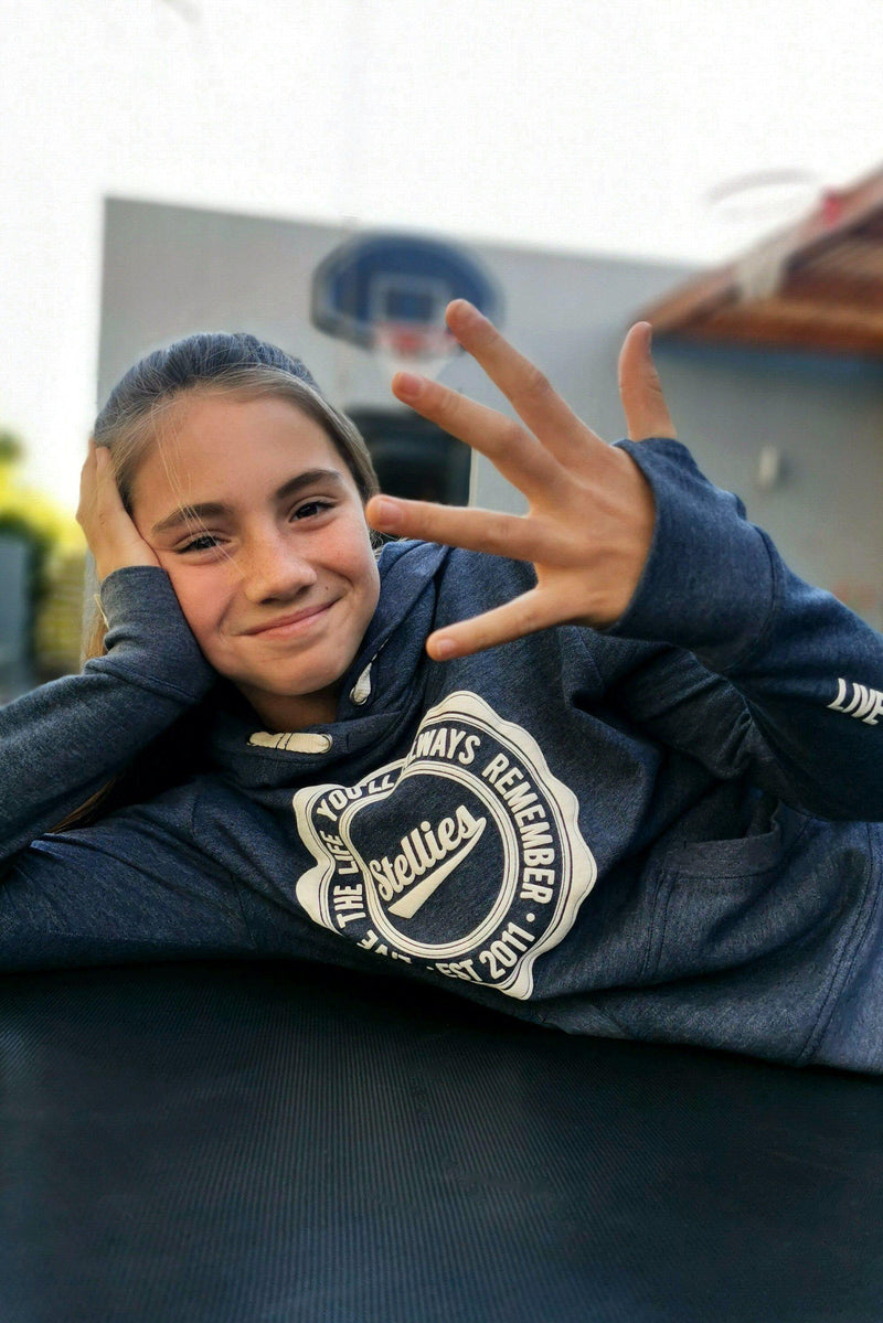 Kids Unisex Hoodie in Indigo - Stellies Authentic Clothing