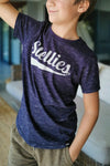 Unisex Kids Tee in Speckled Navy - Stellies Authentic Clothing