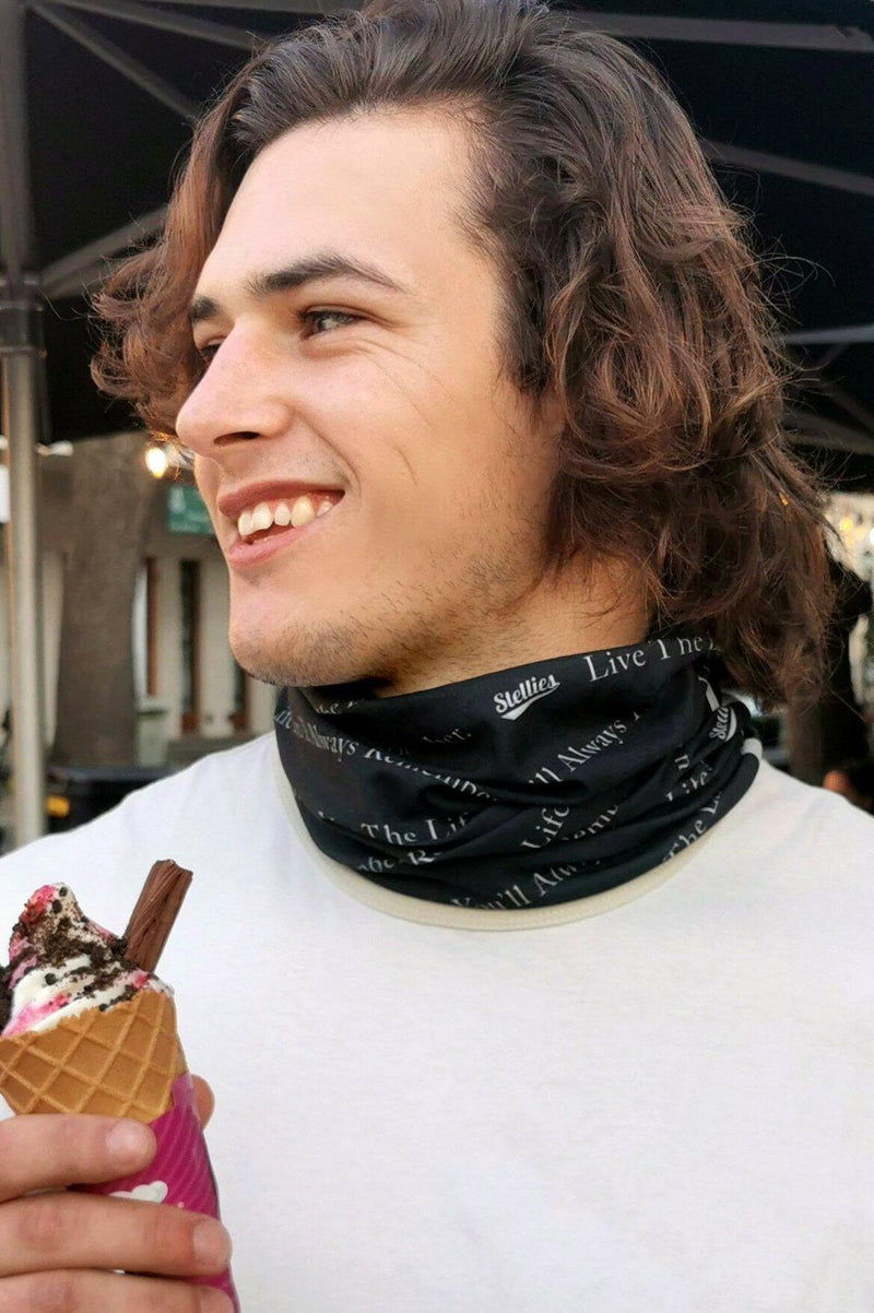 Black Buff with White - Stellies Authentic Clothing