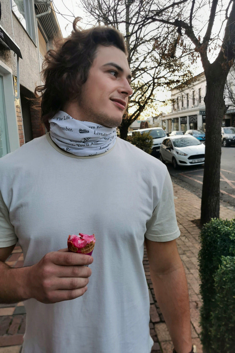 White Buff with Black - Stellies Authentic Clothing