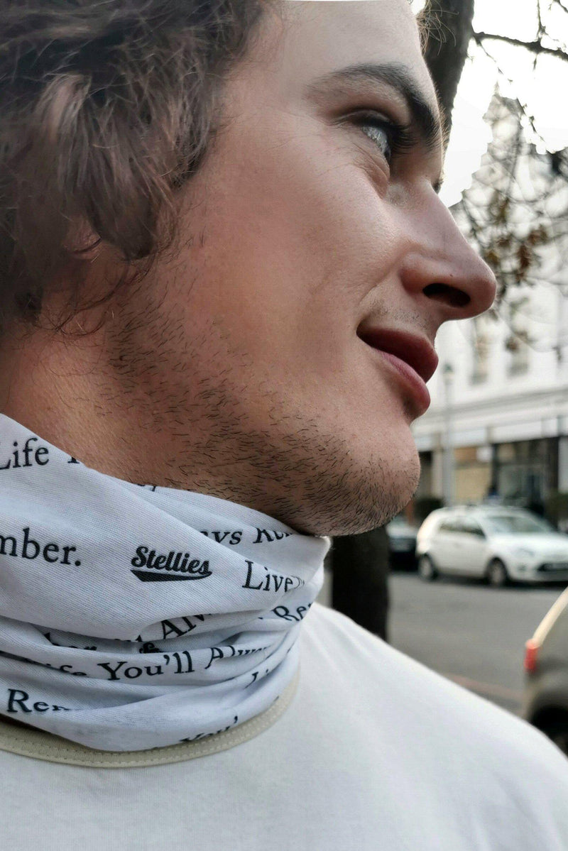 White Buff with Black - Stellies Authentic Clothing