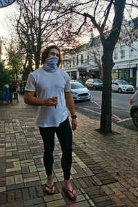 White Buff with Black - Stellies Authentic Clothing