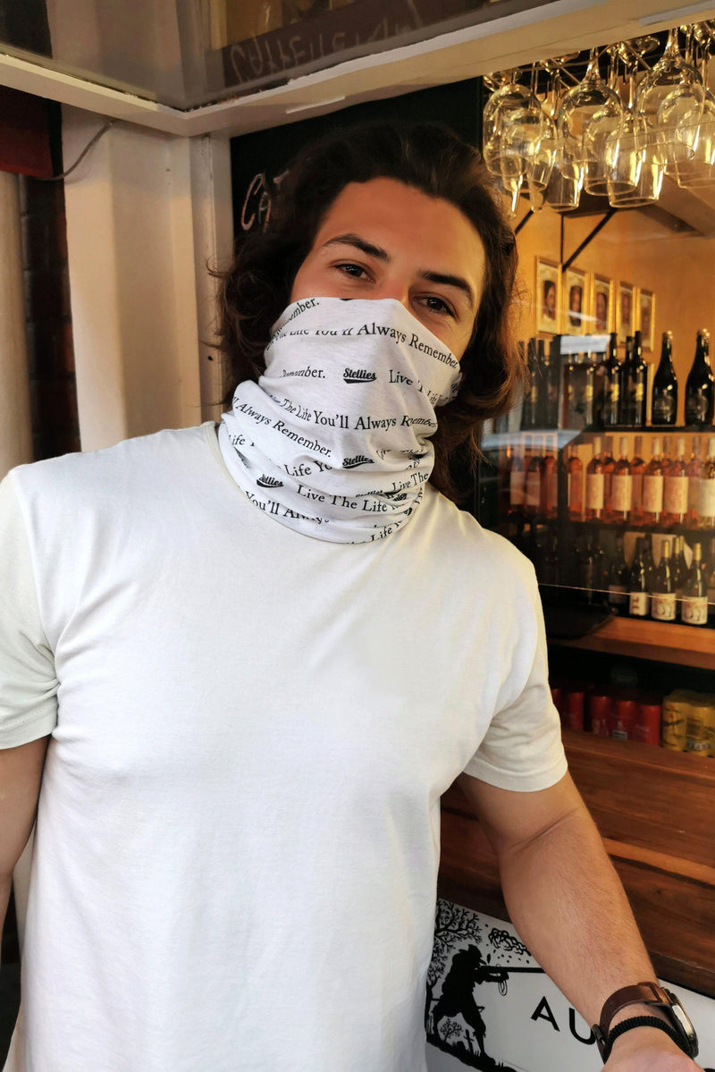 White Buff with Black - Stellies Authentic Clothing