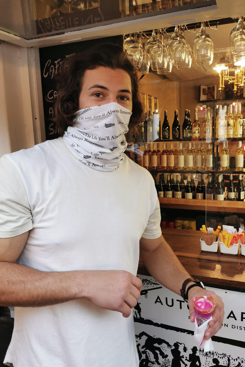 White Buff with Black - Stellies Authentic Clothing