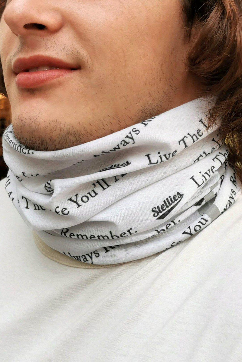 White Buff with Black - Stellies Authentic Clothing