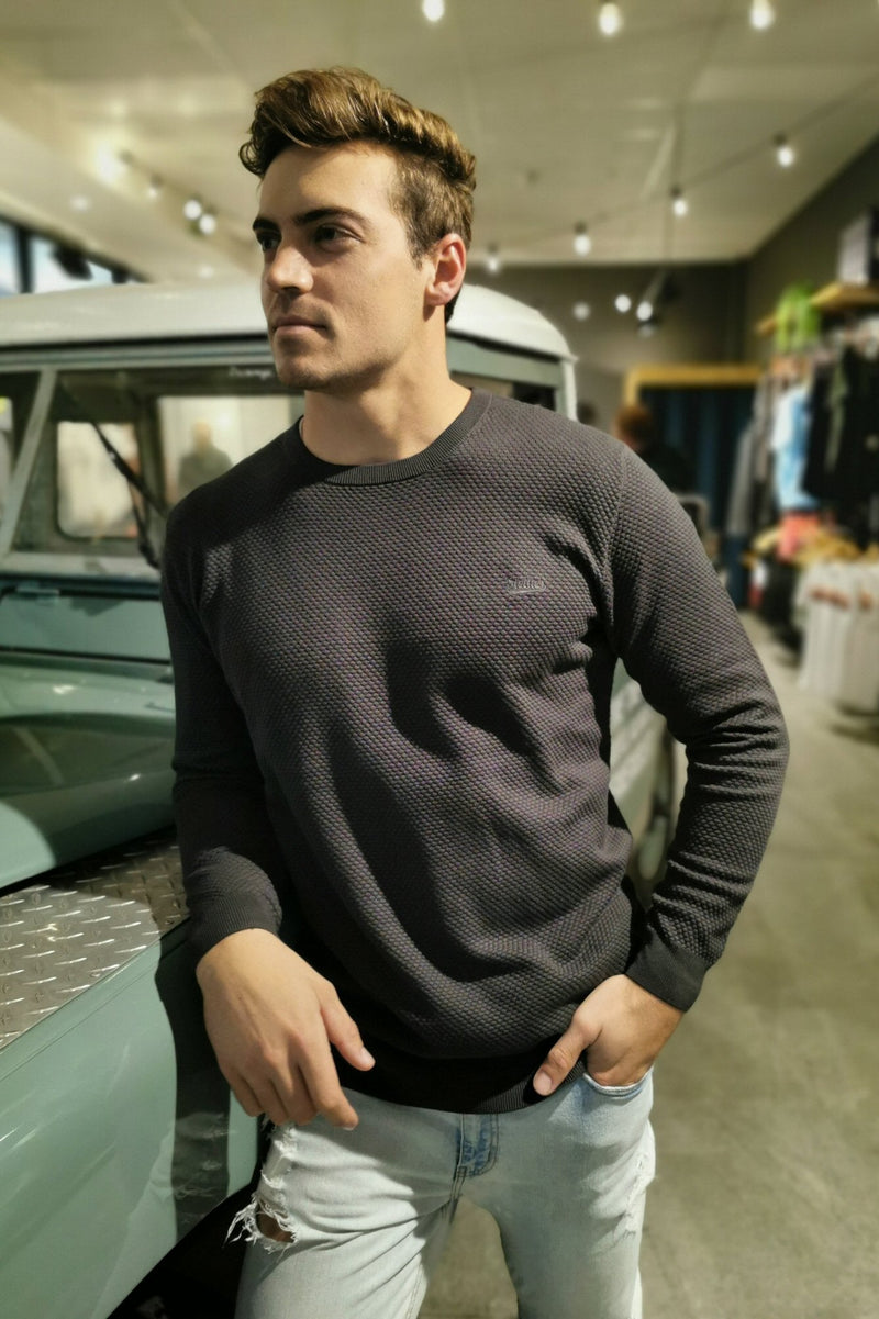 Basket Knitted Jumper - Charcoal