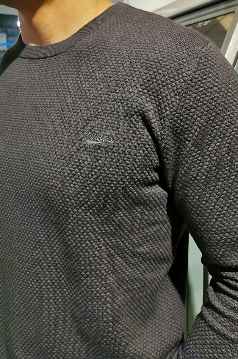 Basket Knitted Jumper - Charcoal
