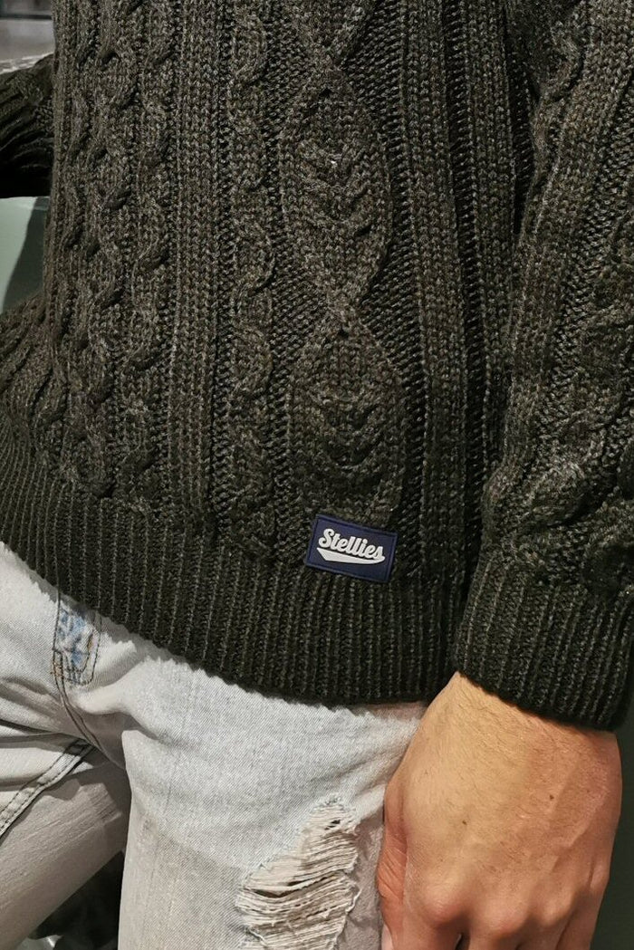 The Cable Knit Shawl-Neck Pullover