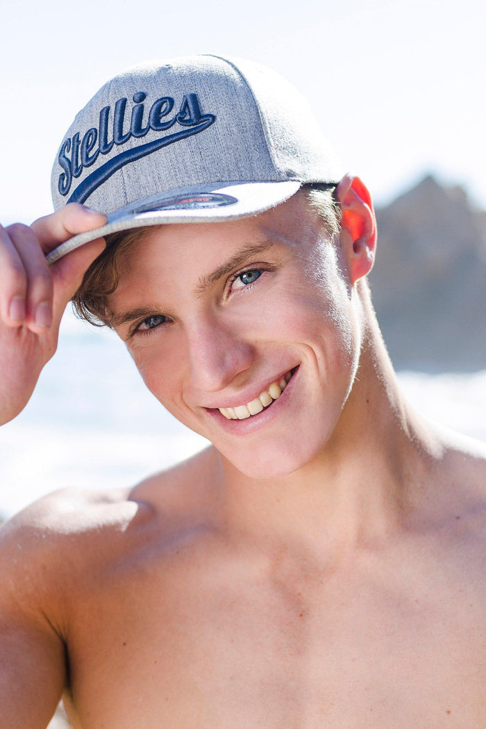 Curved Peak Cap - Grey/Blue