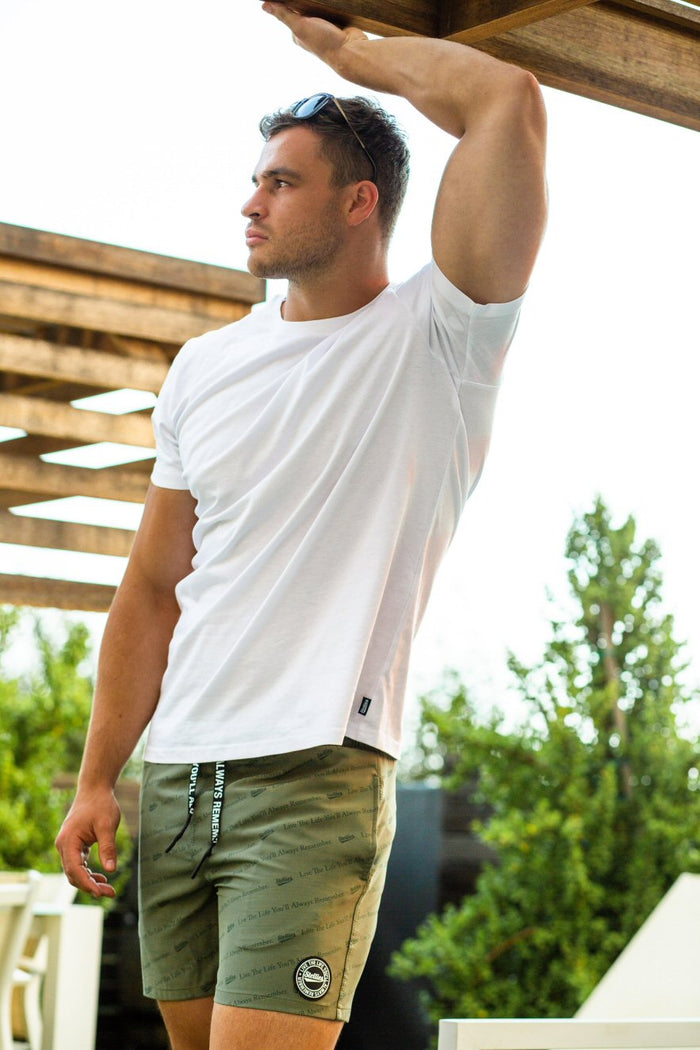 Slogan Swim Short - Sage