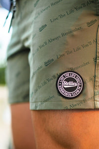 Slogan Swim Short - Sage