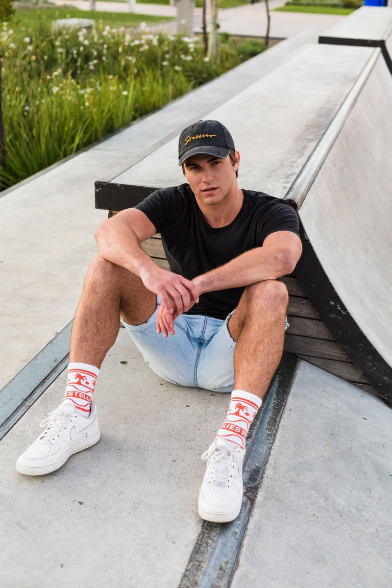 Acid-Washed Dad Cap in Charcoal - Stellies Authentic Clothing