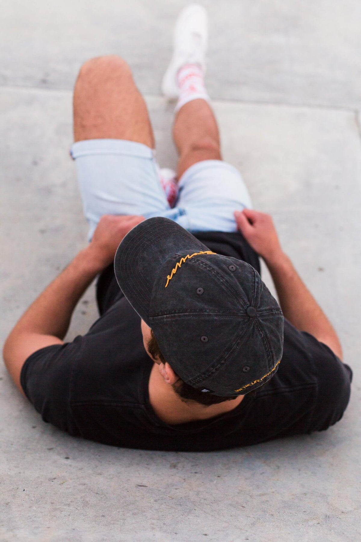Acid-Washed Dad Cap in Charcoal - Stellies Authentic Clothing