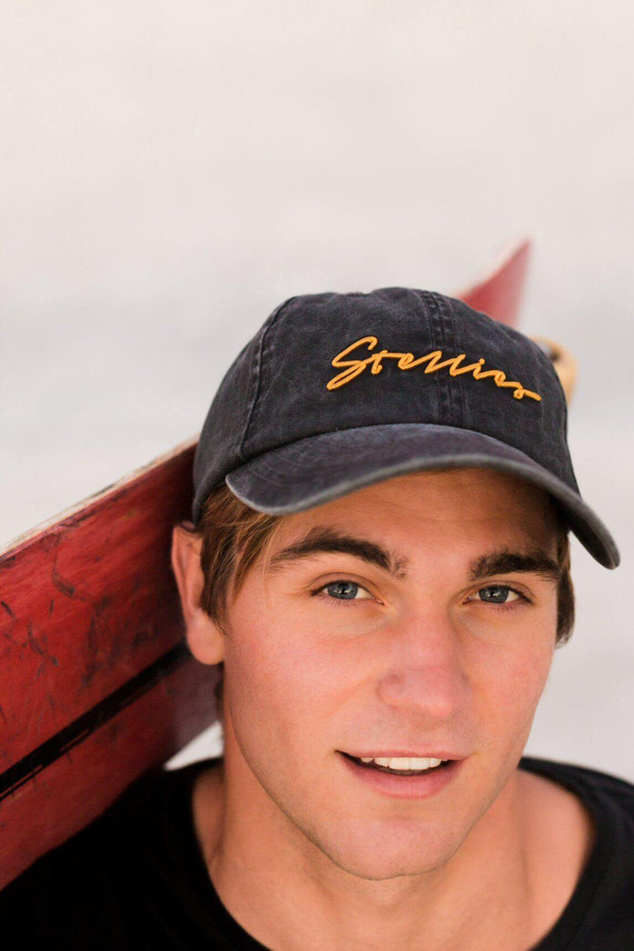 Acid-Washed Dad Cap in Charcoal - Stellies Authentic Clothing