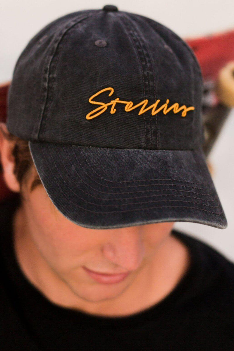 Acid-Washed Dad Cap in Charcoal - Stellies Authentic Clothing