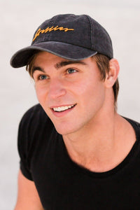Stone-Washed Dad Cap in Charcoal