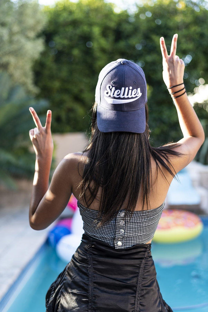 Curved Peak Cap - Navy/White