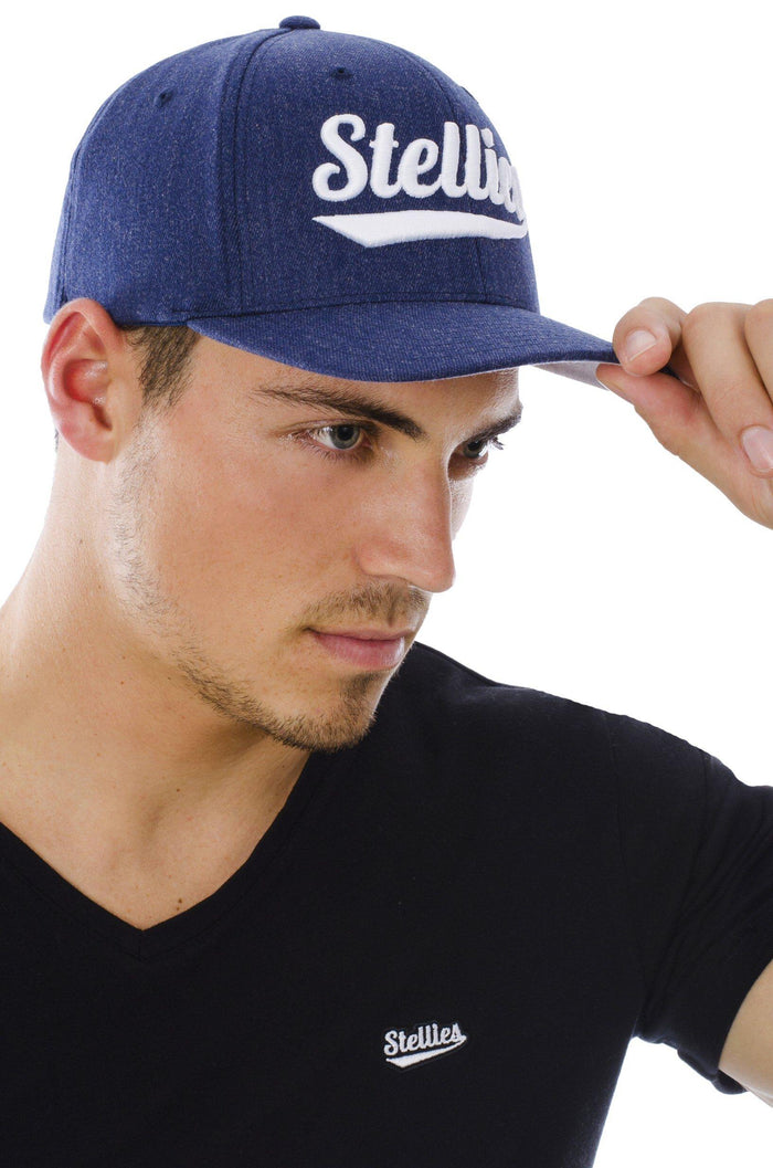 Curved Peak Cap - Navy/White