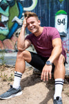 Mens Ruby Outline Crew Neck Tee