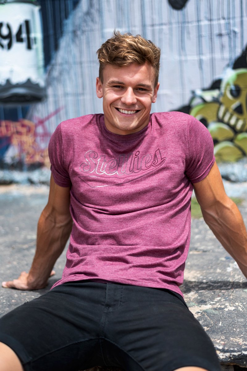 Mens Ruby Outline Crew Neck Tee