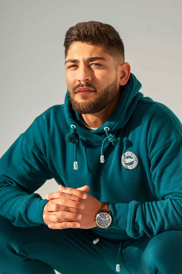 Baggy Fleece Hoodie - Sea Storm
