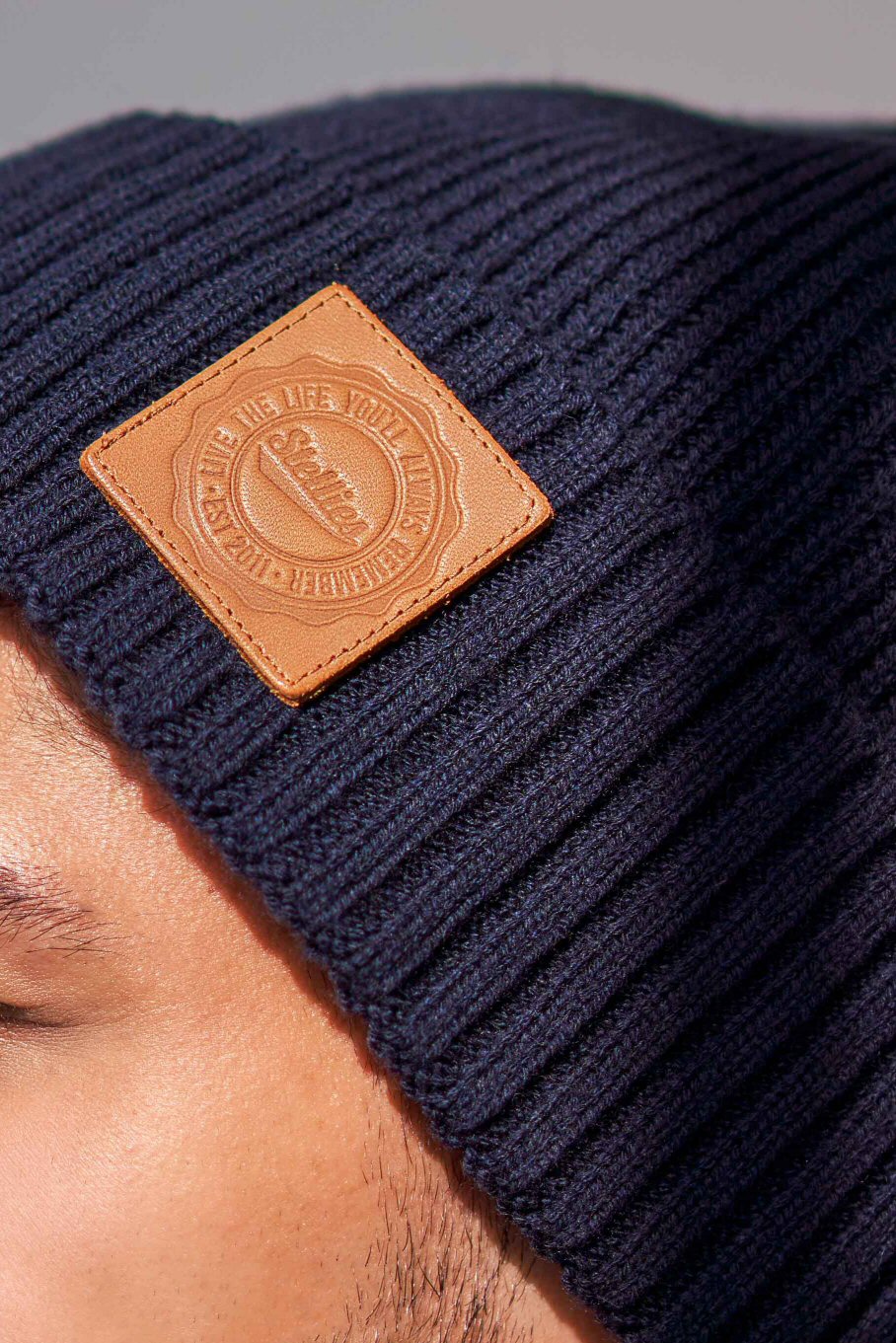 The Wool Core Beanie in Navy